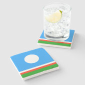 Sakha Flag Steinuntersetzer (Seitenansicht)