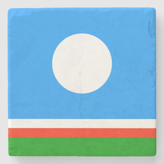 Sakha Flag Steinuntersetzer (Vorderseite)