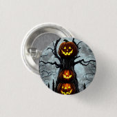 Sakko Laternenkürbis Fantasy Dark Art Button (Vorne & Hinten)