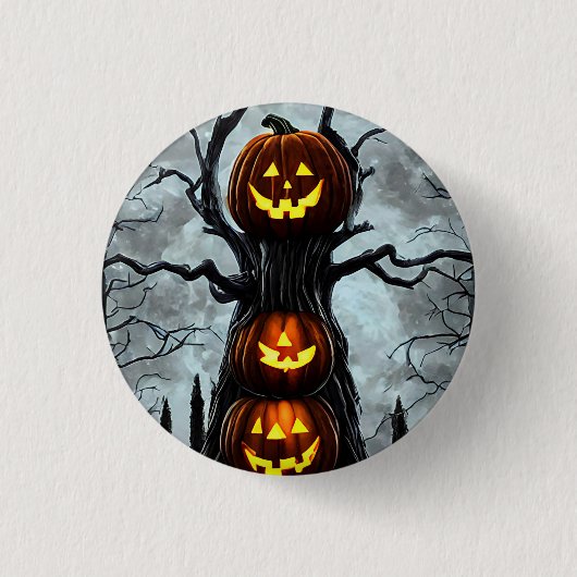 Sakko Laternenkürbis Fantasy Dark Art Button (Vorderseite)