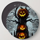Sakko Laternenkürbis Fantasy Dark Art Button (Vorne & Hinten)