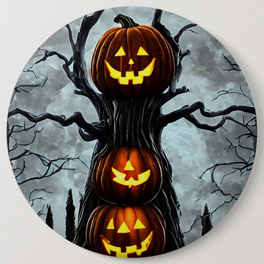 Sakko Laternenkürbis Fantasy Dark Art Button (Vorderseite)