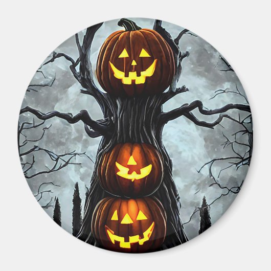 Sakko Laternenkürbis Fantasy Dark Art Magnet (Vorne)