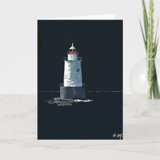 Sakonnet Light bei Nacht Karte