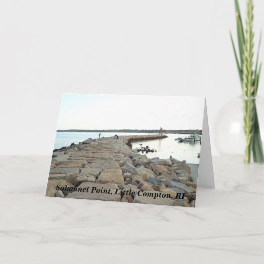 Sakonnet Point Breakwater, Little Compton, RI LC Karte (Vorderseite)
