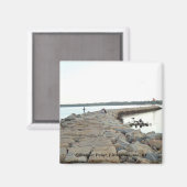 Sakonnet Point Breakwater, Little Compton, RI Magnet (Vorderseite/Rückseite)