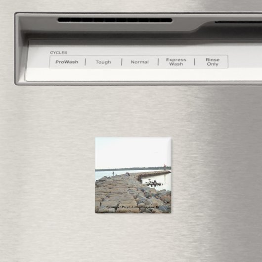 Sakonnet Point Breakwater, Little Compton, RI Magnet (In Situ (Geschirrspüler))