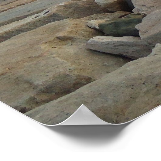 Sakonnet Point Breakwater, Little Compton, RI Poster (Ecke)