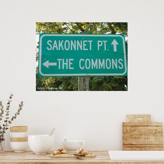 Sakonnet Point, die Commons, Little Compton, RI Poster (Küche)