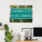 Sakonnet Point, die Commons, Little Compton, RI Poster (Heimbüro)