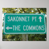 Sakonnet Point, die Commons, Little Compton, RI Poster (Vorne)