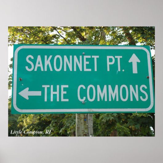 Sakonnet Point, die Commons, Little Compton, RI Poster (Vorne)