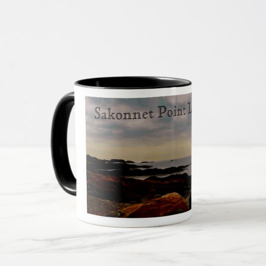 Sakonnet Punkt-Leuchtturm, Sakonnet Punkt-Licht… Tasse (Vorderseite Links)