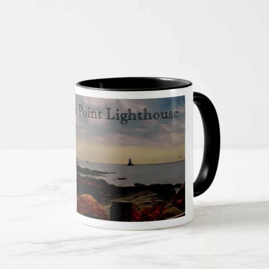 Sakonnet Punkt-Leuchtturm, Sakonnet Punkt-Licht… Tasse (VorderseiteRechts)