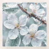 Sakora Flower Glasuntersetzer – Elegantes Blumende (Vorderseite)