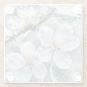 Sakora Flower Glasuntersetzer – Elegantes Blumende (Rückseite)