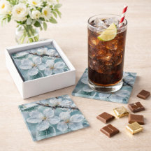 Sakora Flower Glasuntersetzer – Elegantes Blumende