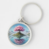 Sakora tree in In the middle of a lake.mountains Schlüsselanhänger (Vorne)