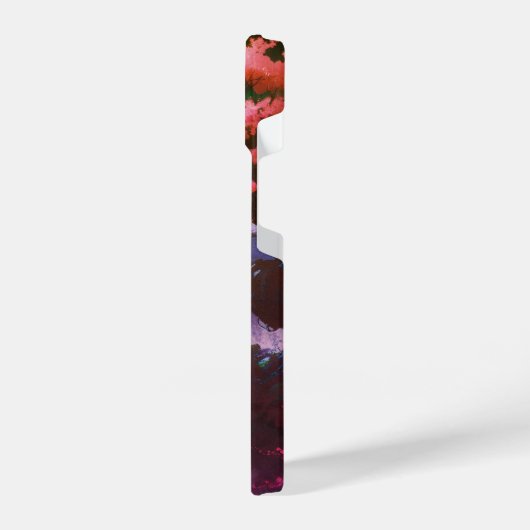 Sakora tree-Moonlit Waterfall with Cherr-pink iPhone Hülle (Linke Seite)