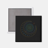 Sakrale Geometrie-Shirt  Magnet (Vorderseite/Rückseite)