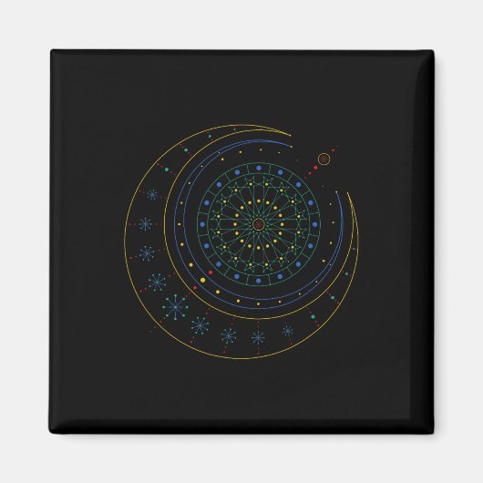Sakrale Geometrie-Shirt  Magnet (Vorne)