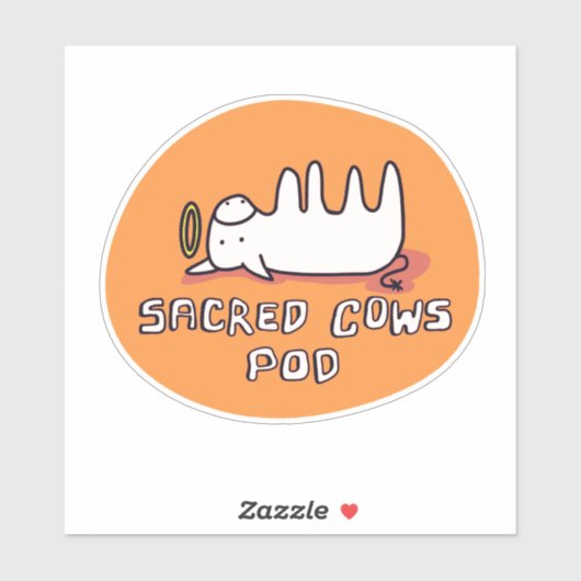 Sakrale Kuhpod-Aufkleber Aufkleber (Blatt)