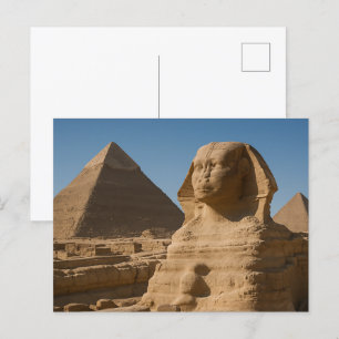 Sakrale Sphinx Göttliche Postkarte Gizeh Pyramiden