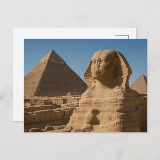 Sakrale Sphinx Göttliche Postkarte Gizeh Pyramiden (Vorne/Hinten)