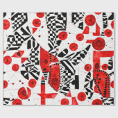 Sakrale Symbole: Rot, Schwarz und Weiß Geschenkpapier (Flach)