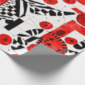 Sakrale Symbole: Rot, Schwarz und Weiß Geschenkpapier (Ecke)