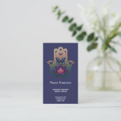 Sakrale Transformation | Hamsa-Hand-Design Visitenkarte (Stehend Vorderseite)