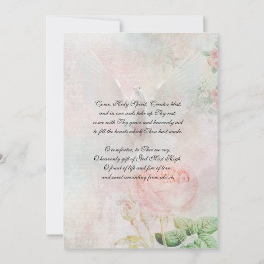 Sakrament der Bestätigung Blumengebet Einladung (Rückseite)