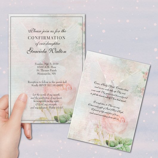 Sakrament der Bestätigung Blumengebet Einladung