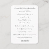 Sakrament der Bestätigungs-Heiliger Geist Visitenkarte (Rückseite)