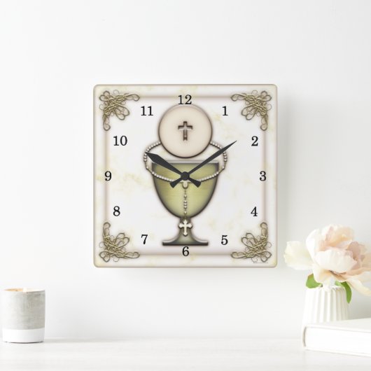 Sakramente Quadratische Wanduhr (Zuhause)