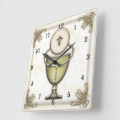 Sakramente Quadratische Wanduhr (Winkel)