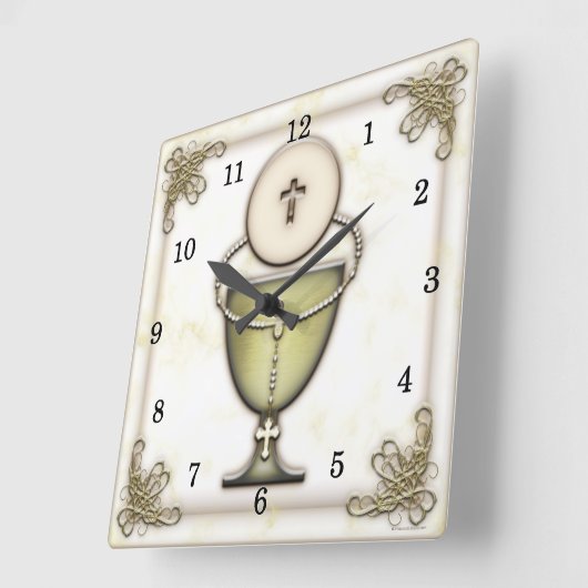 Sakramente Quadratische Wanduhr (Winkel)