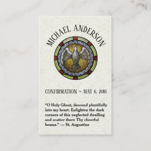 Sakraments-Bestätigungs-Buntglas-heilige Karten