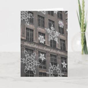SAKS FIFTH SCHNEEFLOCKEN Grußkarte Dankeskarte