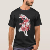 Sakuara Koi Carp Nishikigoi Fisch Japanische Kunst T-Shirt (Vorderseite)