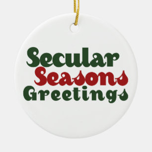 Säkulare Frohe Festtage Keramik Ornament