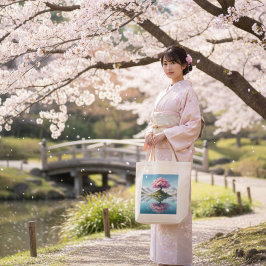 Sakura-Baum-Berg-See-Tragetasche | Japanische Kirs Tragetasche