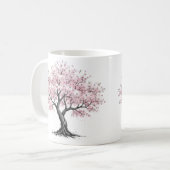 Sakura-Baum-Tasse Kaffeetasse (Vorderseite Links)