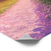 Sakura-bedeckter Weg Poster (Ecke)