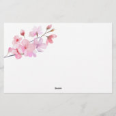 Sakura - Beratung und Wünsche Brautparty Briefpapier (Rückseite)