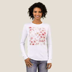 Sakura-Bewegung Nahtloses Muster Weibliche Anpas Tri-Blend Shirt