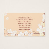 Sakura Bird Cosmetologist Business Cards (Rückseite)