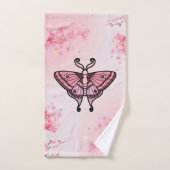 Sakura Bliss, rosa Moth, Sakura Hintergrund Badhandtuch Set (Handtuch)