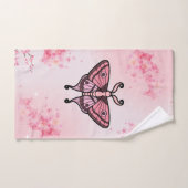 Sakura Bliss, rosa Moth, Sakura Hintergrund Badhandtuch Set (Handtuch)