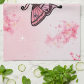 Sakura Bliss, rosa Moth, Sakura Hintergrund Geschirrtuch (Gefaltet)